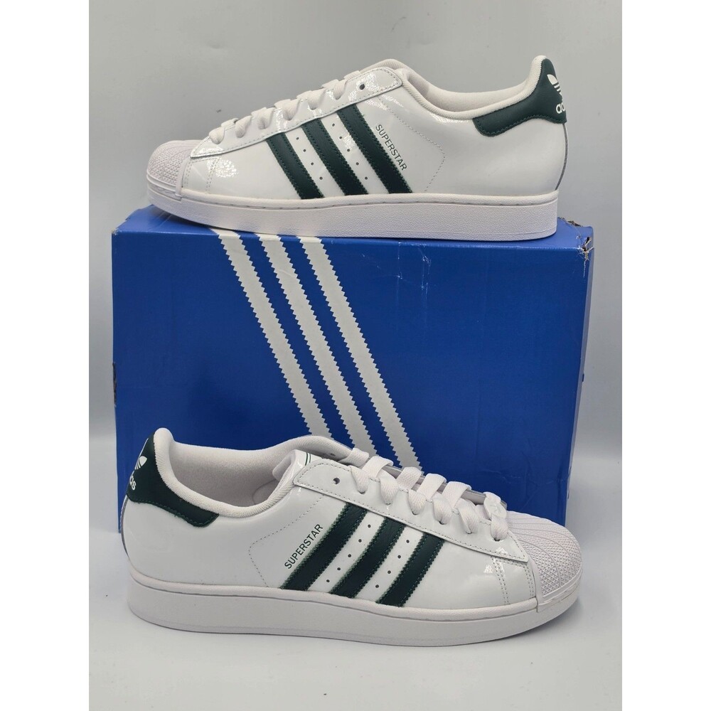 Adidas Superstar II Cloud White Collegiate Green JR7314 Men’s 10.5 New